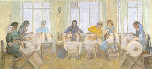 Fig.2.5. “Ryazan lace makers”, V.V.Ageev (1980 г.)