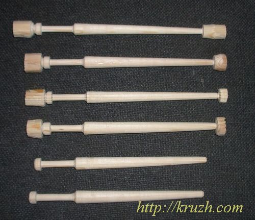 Fig.6.9. Lace bobbins at the last operations