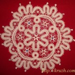Napkin with pasts. Viatka style lace